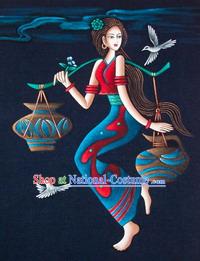 Batik Hanging-Chinese Beauty 3