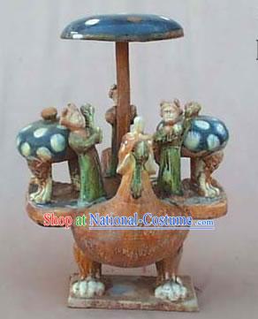 Chinese Classic Archaized Tang San Cai Statue-Bird of God