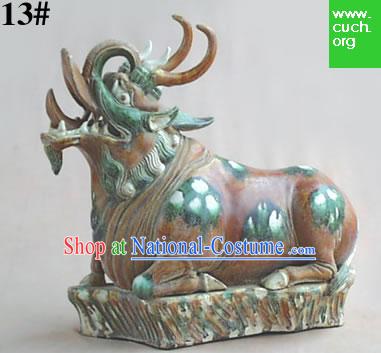 Chinese Classic Archaized Tang San Cai Statue-Immortal Beast