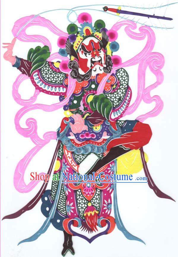 Chinese Classic Hand Made Papercut-One of the Four Heaven Kings 2