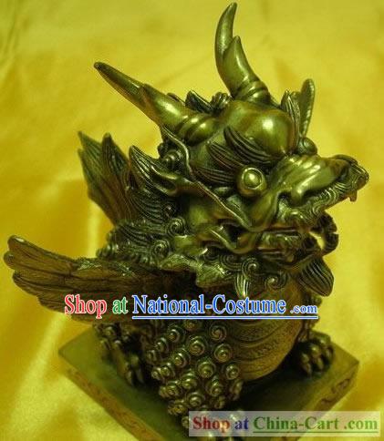 Chinese Classic Brass Statue-Feng Shui Pi Qiu