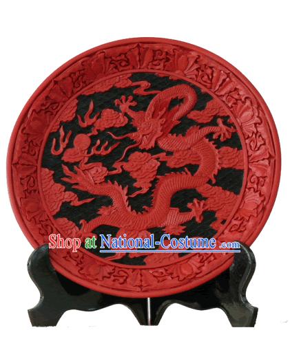 Beijing Palace Lacquer Works-Dragon King Plate