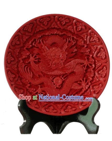 Chinese Palace Lacquer Works-Dragon Plate