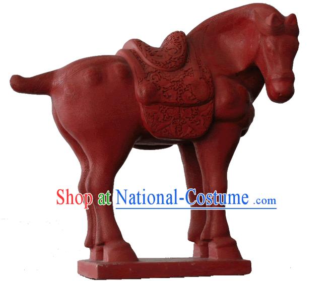 Chinese Hand Carved Palace Lacquer Craft-Tang Period Horse_out of stock_