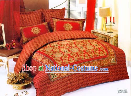 Chinese Traditional 100_ Silk Embroidery Wedding Bed Sets