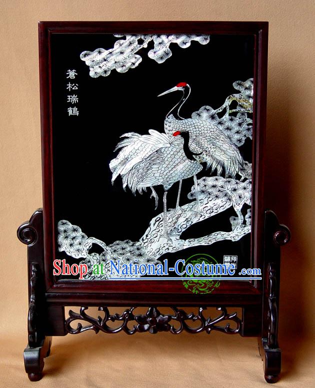 Yang Zhou Lacquer Craft-Longevity Cranes