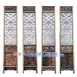 Noble Padauk Antique Style Folding Screen