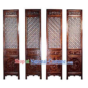 Mahogany Palace Style Folding Screen