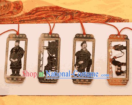 Chinese Classical Terra Cotta Warrior Metal Bookmark