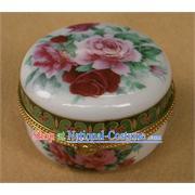 China Stunning Porcelain Peony Box