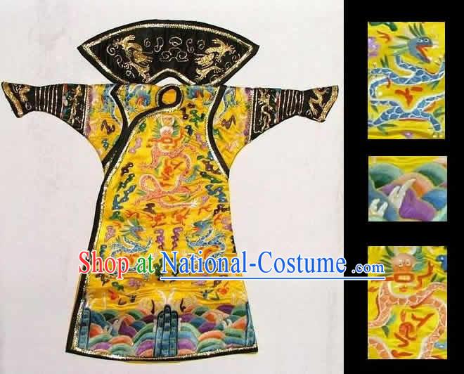 100_ Hand Made Embroidery Silk Imperial Robe of Chinese Emperor