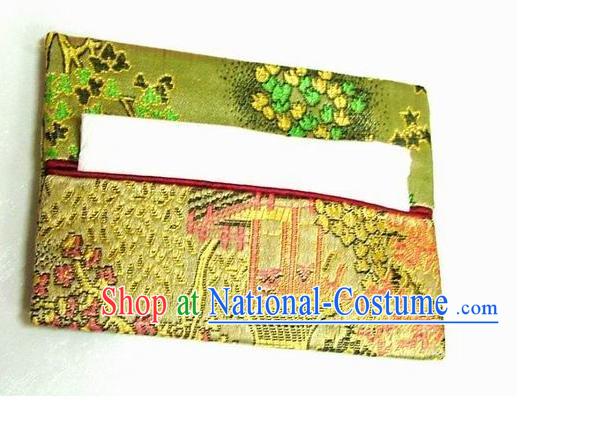 Chinese Suzhou Gardens Brocade Paper Purse