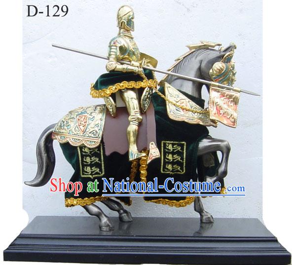 Chinese Classic Bronze Knight Figurine