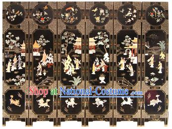 Chinese Hand Made Lacquer Ware Screen-The Dream of Red Chamber