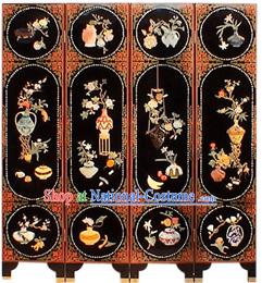 Chinese Hand Made Lacquer Ware Screen-Ancient Palace Ladies