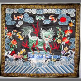 Qing Dynasty First Grade Military Government Offical Hand Embroidery Flake