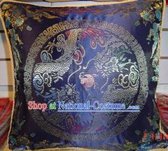 Chinese Classic Palace Dragon Silk Cushion