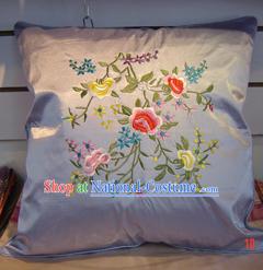 Chinese Palace Flower Silk Cushion