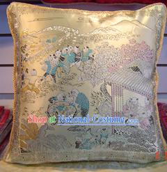 Chinese Classic Silk Cushion-Hundreds of Children