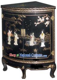 Chinese Palace Lacquer Ware Cabinet-Ancient Four Beauties