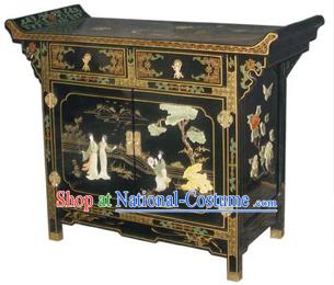 Chinese Palace Lacquer Ware Cabinet-Meeting