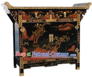 Chinese Palace Lacquer Ware Cabinet-Ancient Nature