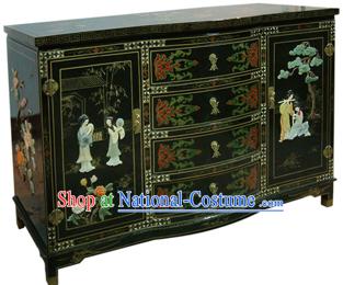 Chinese Palace Lacquer Ware Cabinet-Ancient Stories