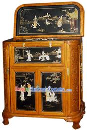 Chinese Classic Golden Palace Lacquer Ware Beer Cabinet