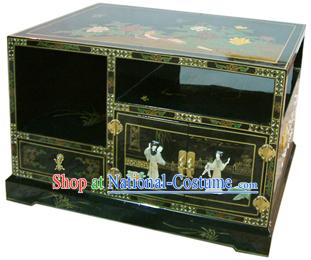 Chinese Palace Lacquer Ware TV Cabinet