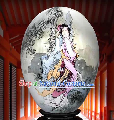 Chinese Wonders Hand Painted Colorful Egg-Dou Er In The Wind