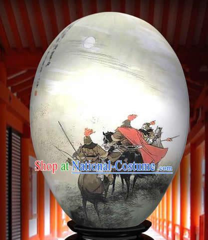 Chinese Wonders Hand Painted Colorful Egg-Hero Brothers Painting