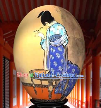 Chinese Wonder Hand Painted Colorful Egg-Bird Love Painting