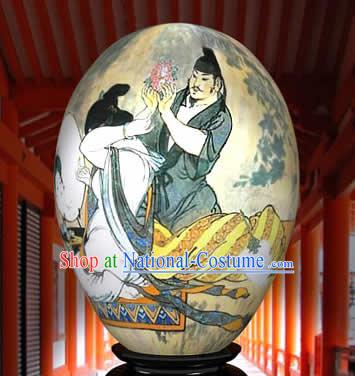 Chinese Wonder Hand Painted Colorful Egg-Love Painting