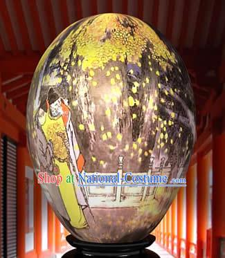 Chinese Wonder Hand Painted Colorful Egg-Chrysanthemum Emperor Painting