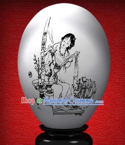 Chinese Wonder Hand Painted Colorful Egg-Xi Ren The Dream of Red Chamber