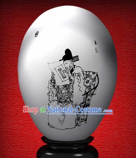 Chinese Wonder Hand Painted Colorful Egg-Yun Guang of The Dream of Red Chamber