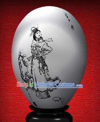 Chinese Wonder Hand Painted Colorful Egg-Jia Baoyu of The Dream of Red Chamber