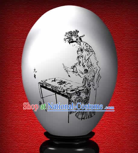 Chinese Wonder Hand Painted Colorful Egg-Spring Beauty of The Dream of Red Chamber