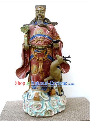 Hand Made Foshan Shi Wan Artistic Ceramics Statue-Ancient High Grade Government Official