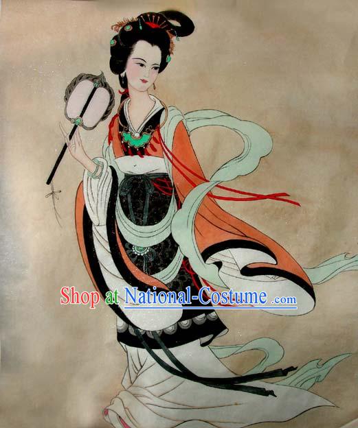 Chinese Traditional Painting-Tang Dynasty Woman King Wu Zetian