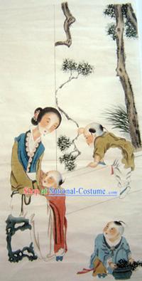 Chinese Traditional Painting-Mother Love