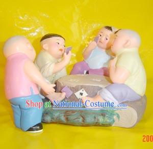 Beijing Hand Made Clay Figurine-Playing Cards