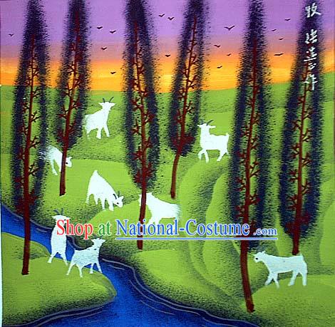 Shan Xi Folk Farmer Painting-Herd