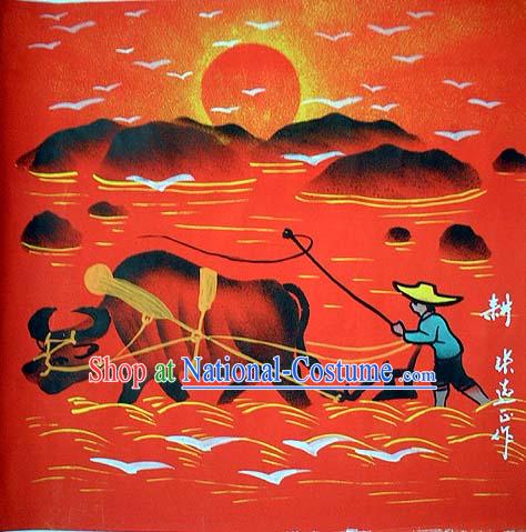 Shan Xi Folk Farmer Painting-Furrow