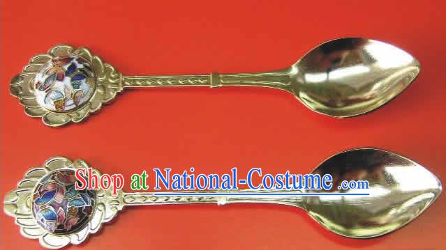 Chinese Cloisonne Coffee Spoon for Lovers_two pieces_4