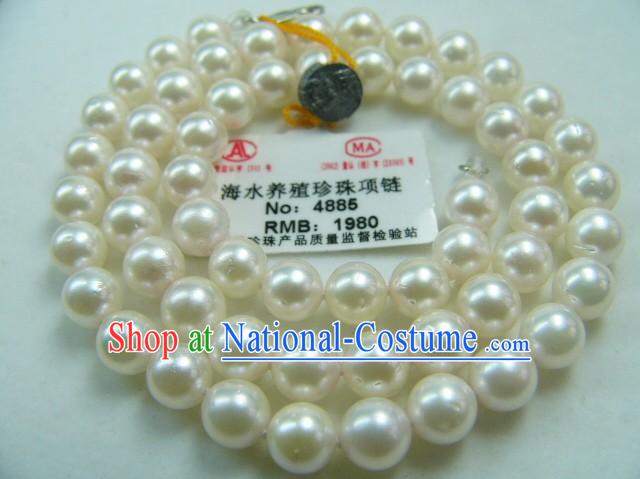 White Round Shape Pearls Beautiful Necklace