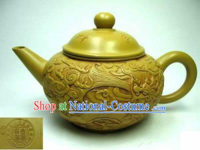 Chinese Hand Carved Zisha Teapot-As You Wish