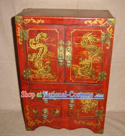 Ancient Wedding Dragon and Phoenix Cabinet