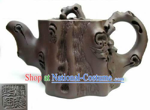 Hand Made and Carved Classic Stub Zisha Teapot