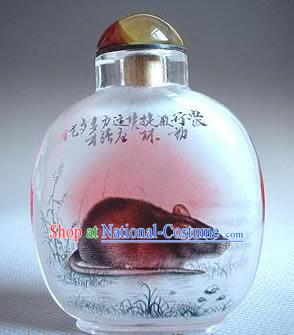 Snuff Bottles With Inside Painting Chinese Zodiac Series-Rat